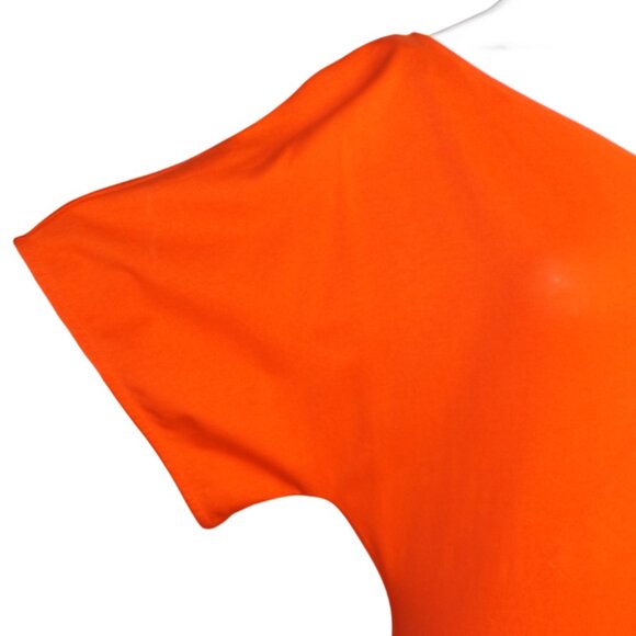 COS Maxi Dress, L, Orange, Asym Neckline/Accent seams, Short sleeve, Jersey - Picture 6 of 11